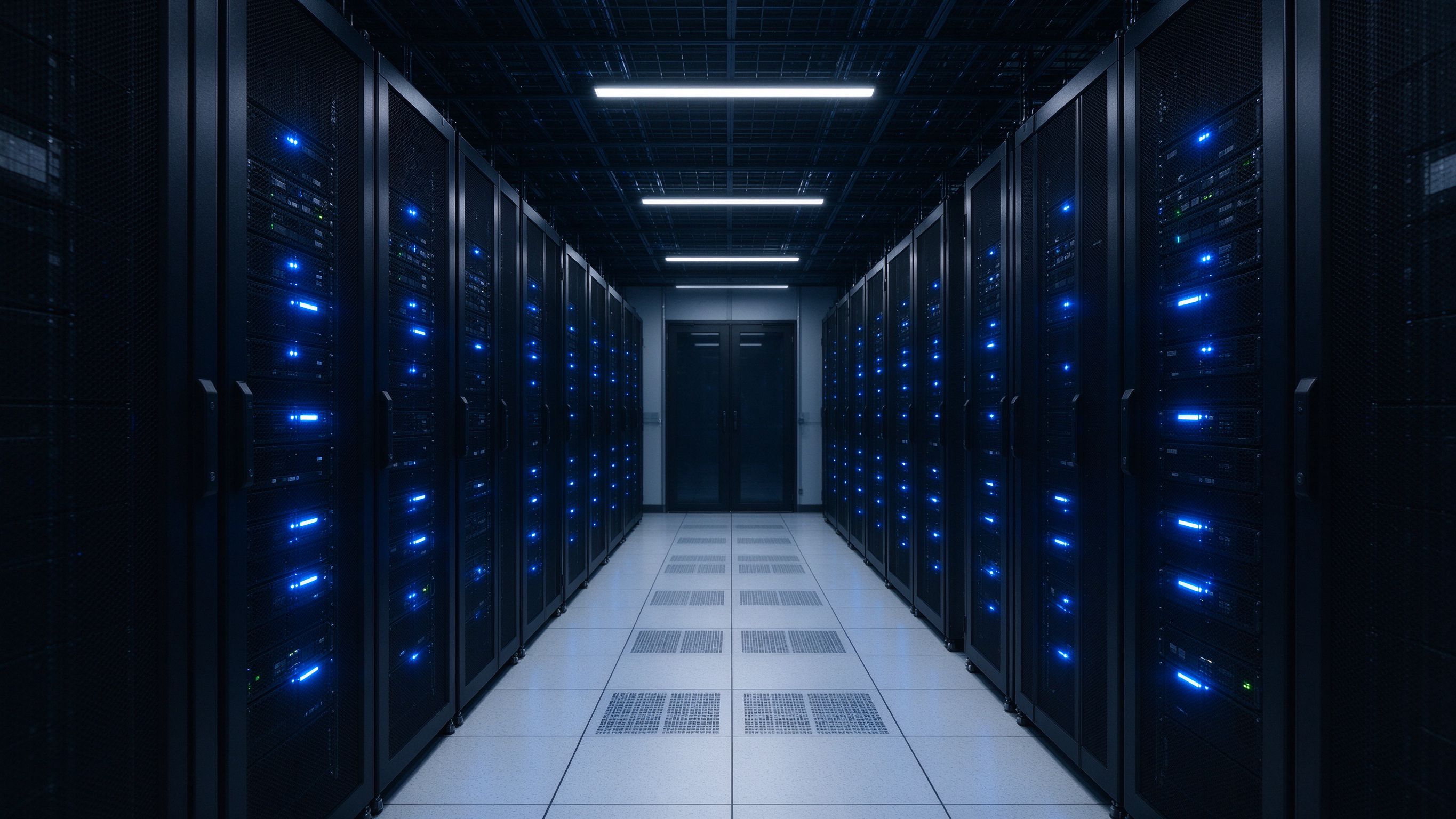 Commercial building equipment room housing edge compute hardware